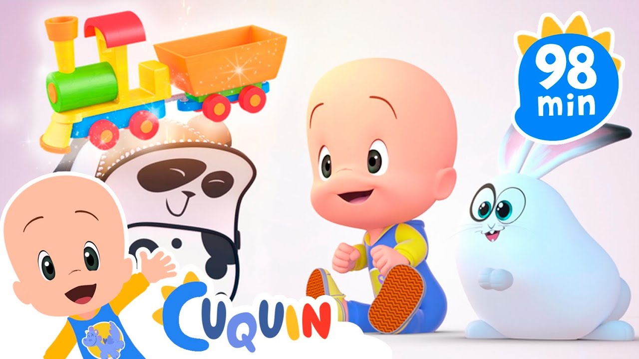 El tren de colores de Cuquín y más vídeos educativos 🚂 Caricaturas y dibujos animados para bebés