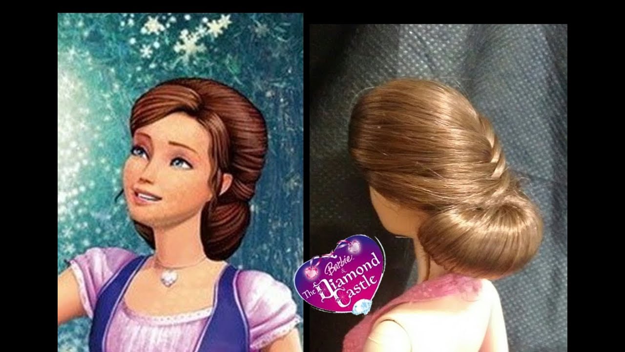 ❤Penteado Inspirado em Barbie e o Castelo de Diamante