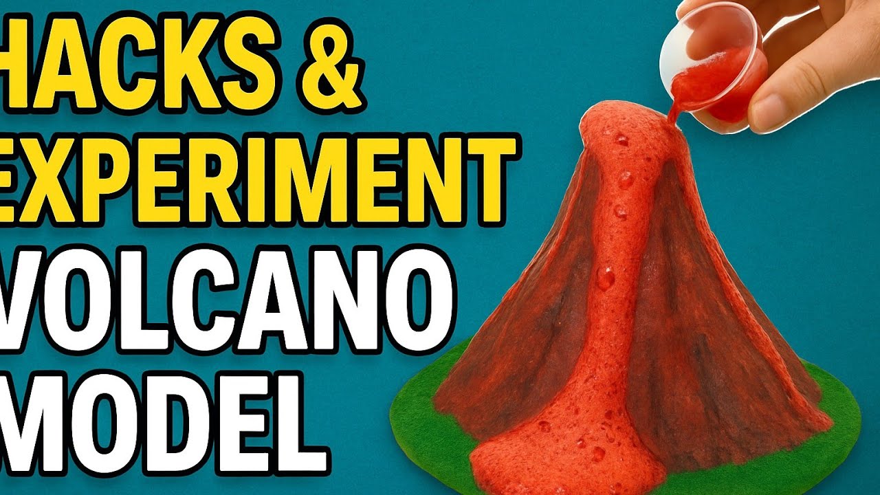 Volcano Eruption Model 🌋 | Fun Science Experiment & Tricks easy Volcano Model for School Project 🌋 |