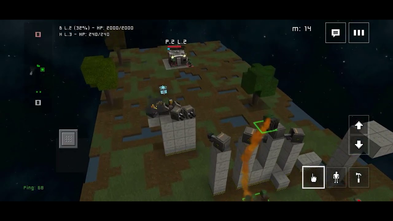 Block Fortress War. Scout against General in 1 vs 1 pvp