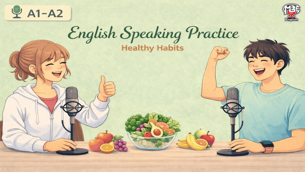 English Listening Practice (A1–A2) | Healthy Habits | Podcast Dialogue