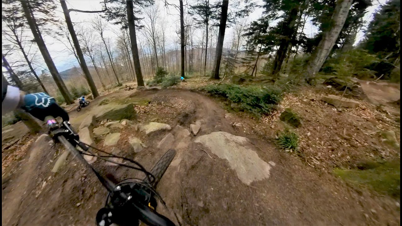Hakkakakka Tannetäpfle und Flowline auf den Strecken des     Heidelberg Freeride E.V.