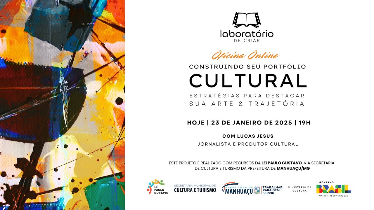 Oficina Online - Construindo seu Portf&oacute;lio Cultural