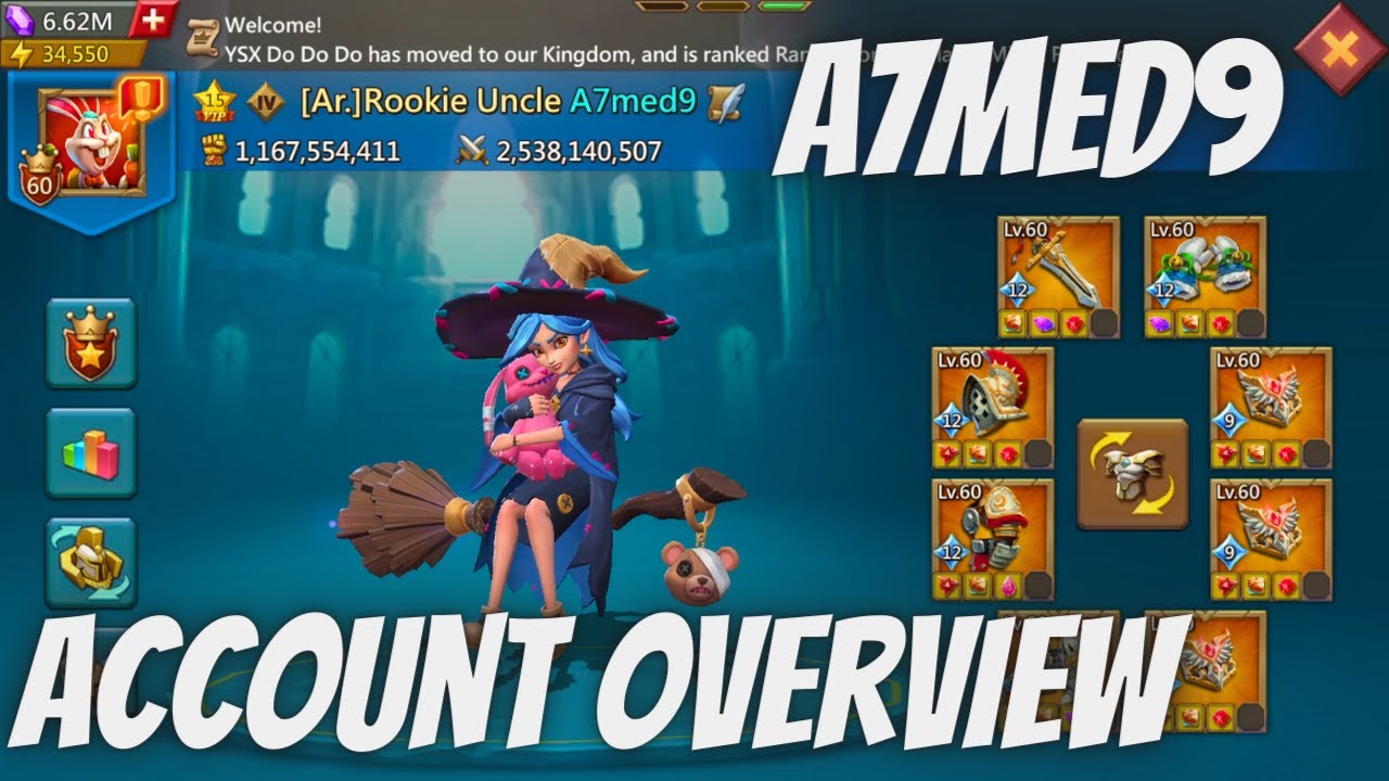 Lords Mobile - A7med9's Secret 3rd Account Overview, The Ultimate Low Might Titan Rookie Uncle!!!