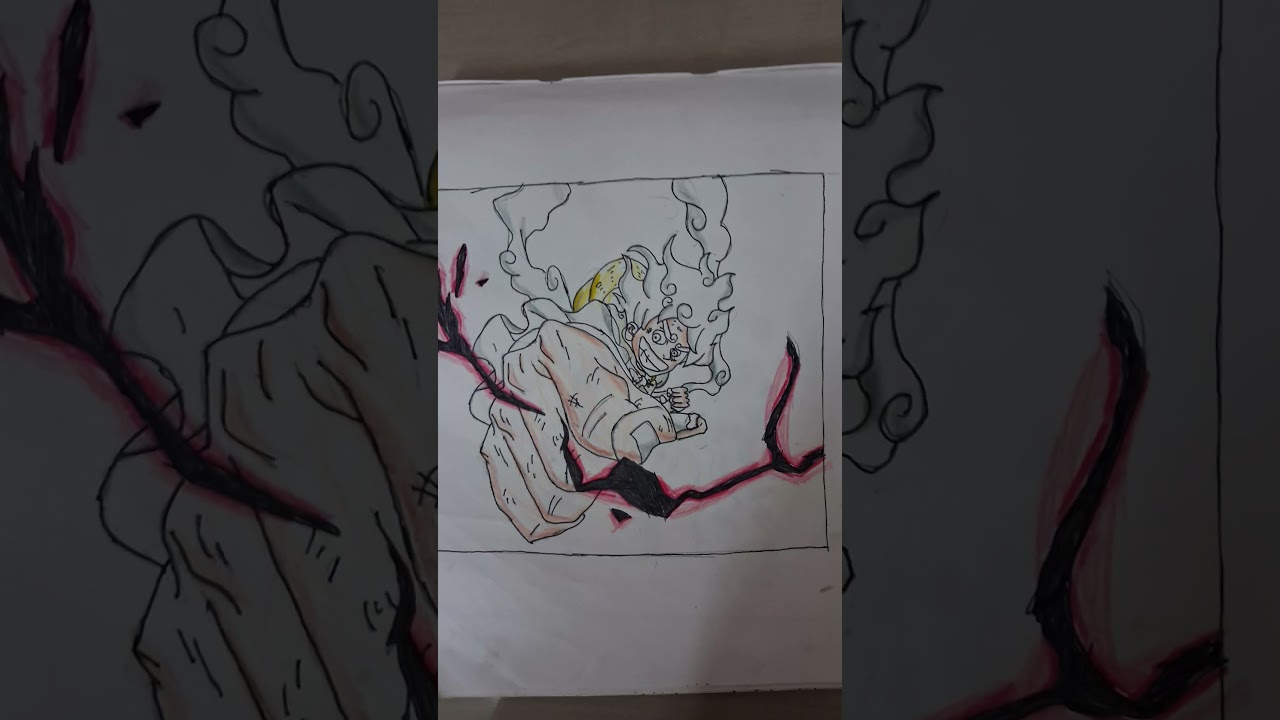 luffy gear 5 drawing