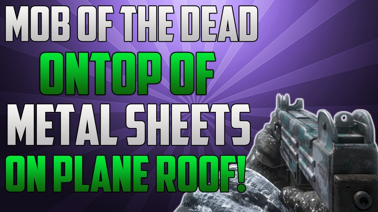 Black Ops 2 Zombie Glitches: Mob Of The Dead Glitches - On Top Of Metal Sheets On The Plane Roof!