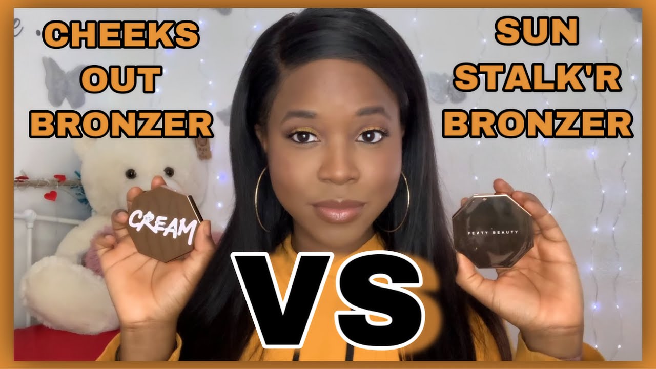 NEW FENTY BEAUTY CREAM BRONZER VS SUN STALK'R BRONZER l LIVE COMPARISON ON DARK SKIN