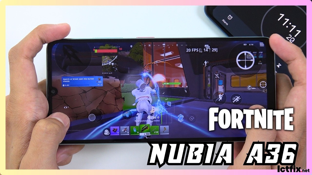 Nubia A36 Fortnite Gaming Test | Unisoc T606, 90Hz Display FPS Test