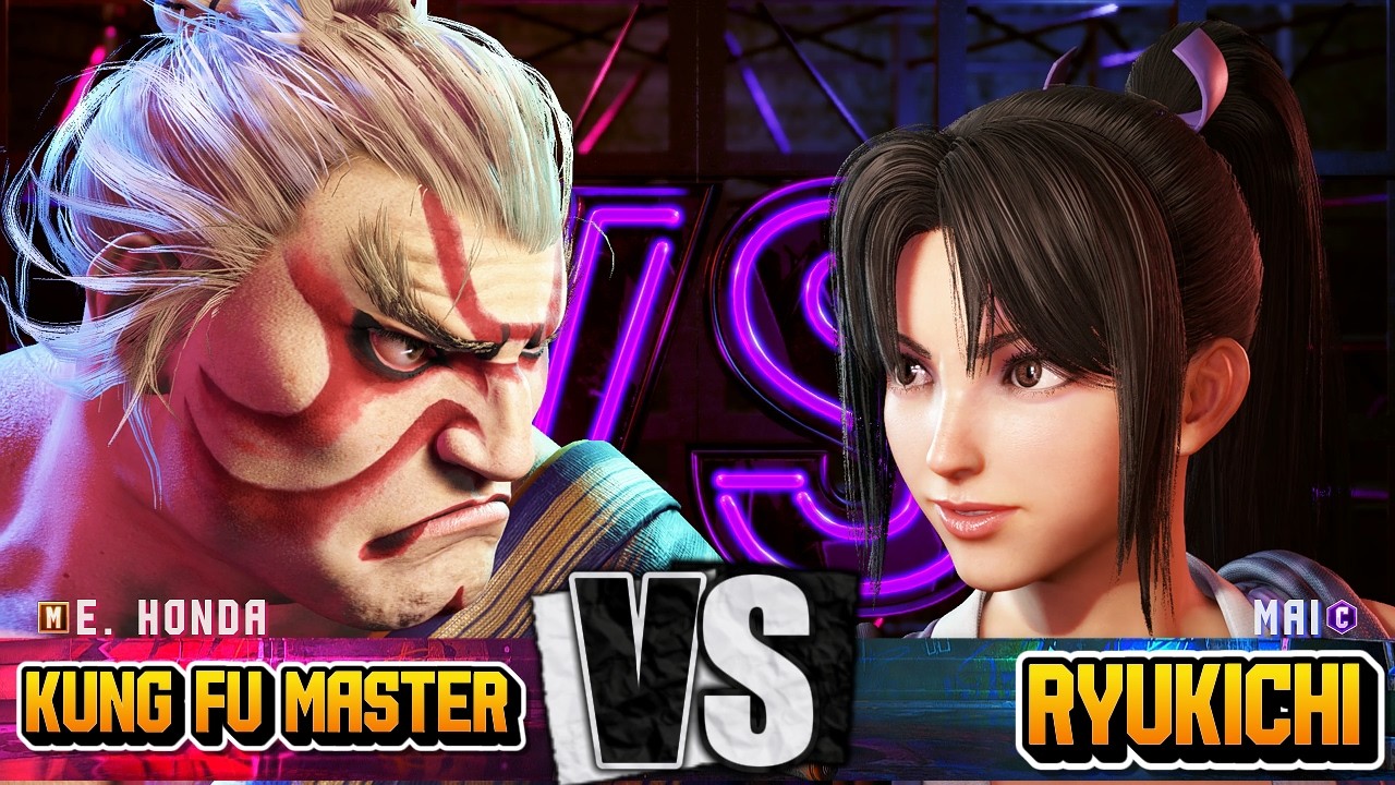 SF6 | Kung fu Master (#4 E. Honda) VS Ryukichi (Mai) | (X2) High Level Match