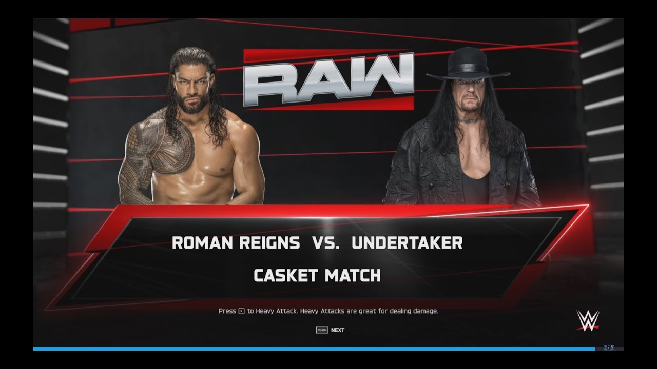 WWE 2K25 ROMAN REIGNS vs UNDERTAKER CASKET MATCH