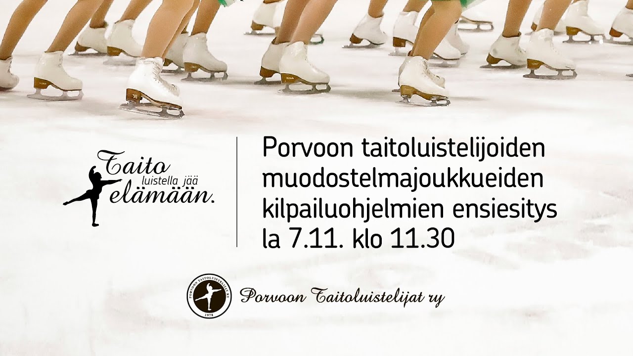 Porvoon taitoluistelijat &ndash; Muodostelmaluistelun ensi-ilta