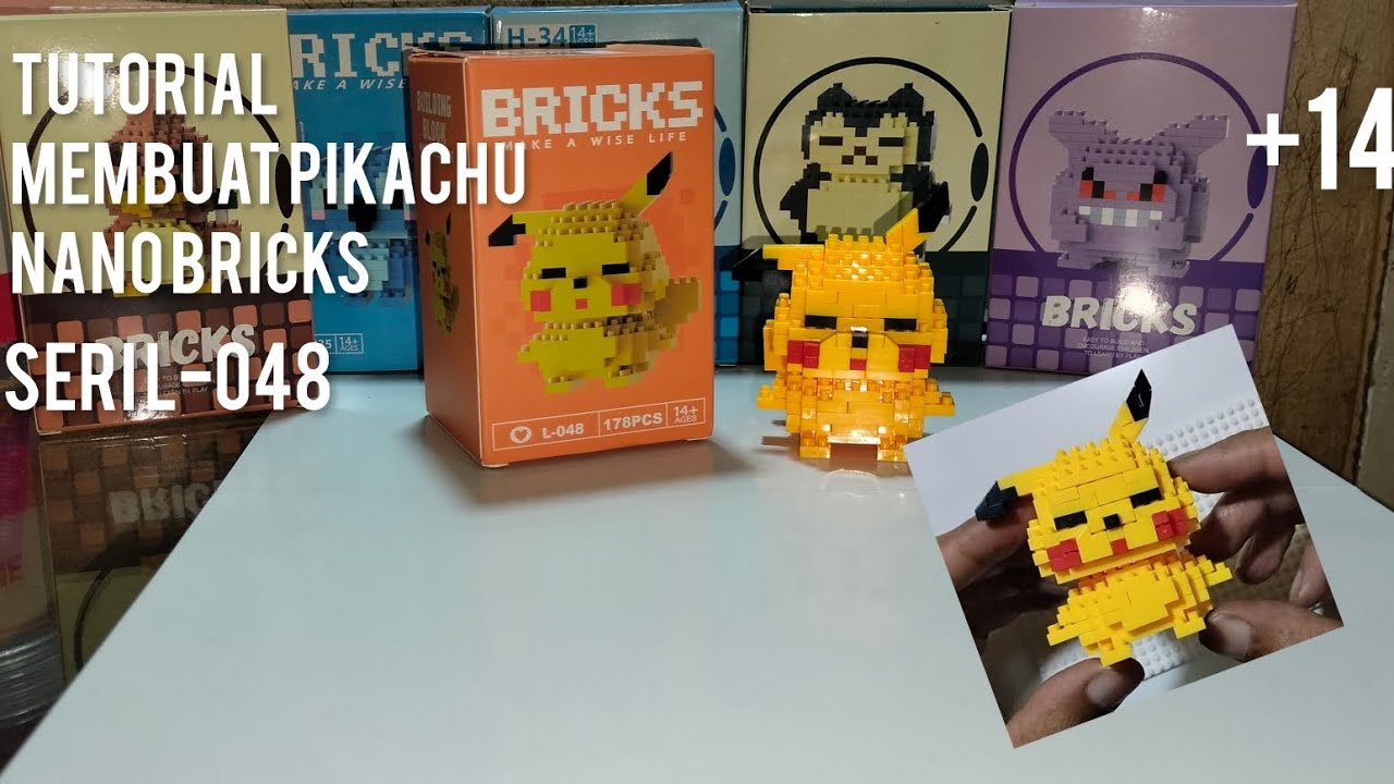 Tutorial Membuat Pikachu | Mini bricks Seri L-048