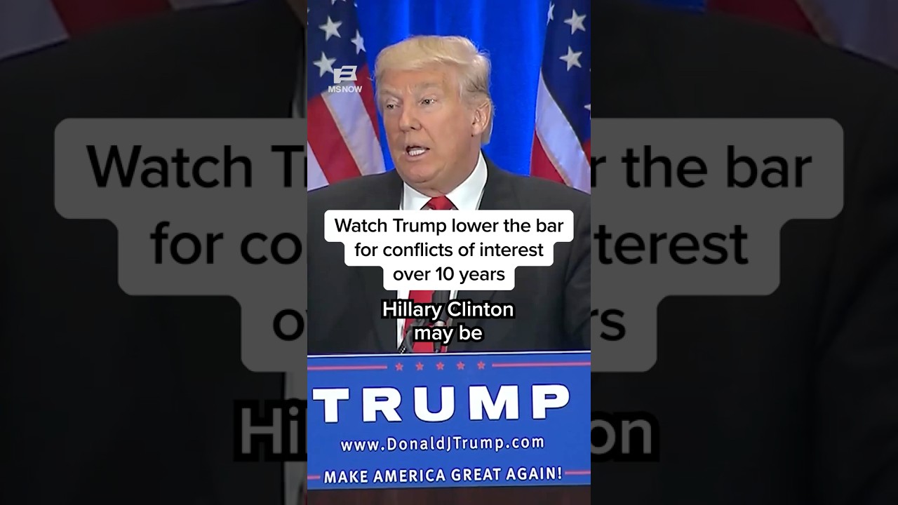 Watch Trump lower the bar for conflicts of interest over 10 years