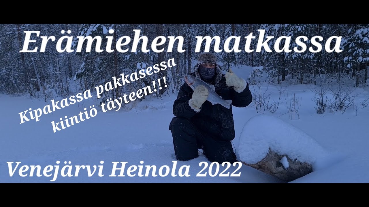 Paukkupakkasella kirjolohta kalastamassa|Venejärvi 2022|Heinola|@eramiehenmatkassa