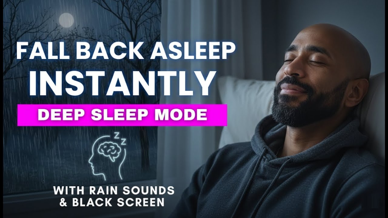 Meditation to get back to sleep when you've woken up | Deep Sleep Meditation | Rain Sounds