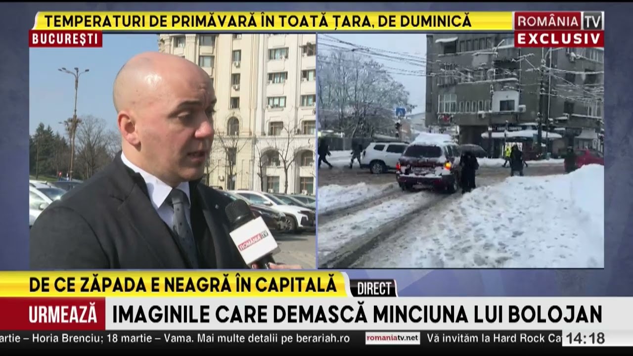 De ce este zăpada neagră în Bucureşti