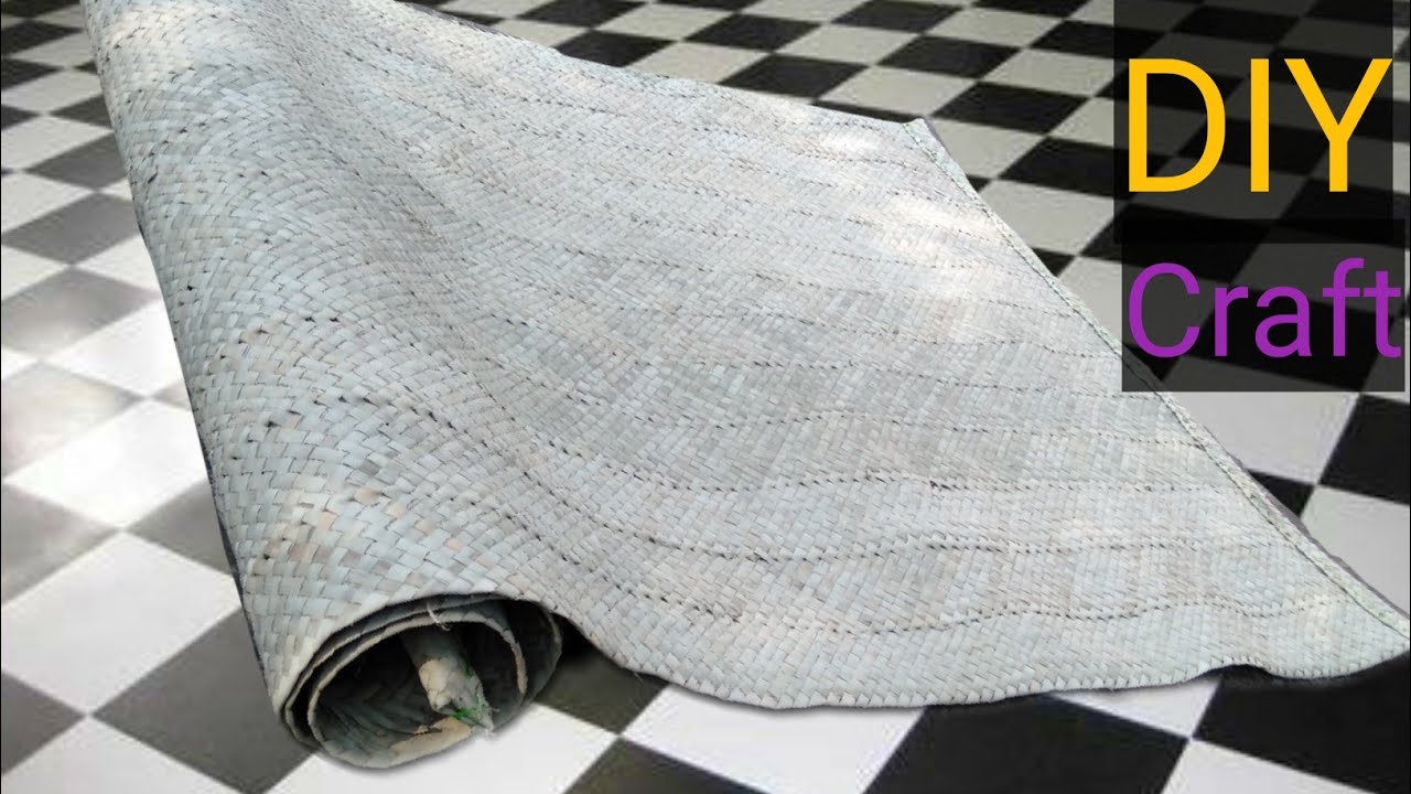 DIY Floor Mat with date palm !! Easy craft !!