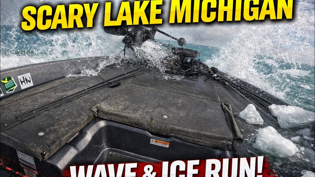 Bass Boat Out on Lake Michigan in February … Here’s What Happened