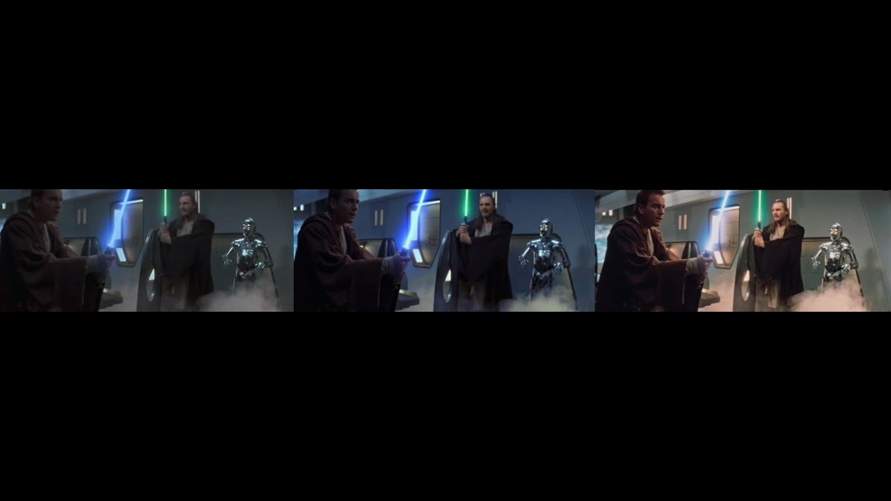 STAR WARS - The Phantom Menace   DVD vs BD vs 35mm scan Comparison