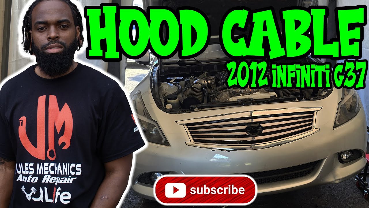 How To Replace Hood Cables infiniti g37 g35 Sedan Coupe