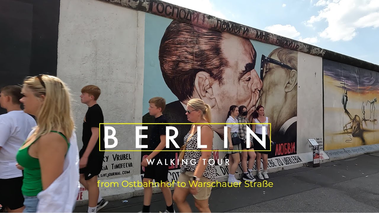 Walking Tour Berlin 4K Spaziergang vom Ostbahnhof über die East Side Gallery zur Warschauer Straße