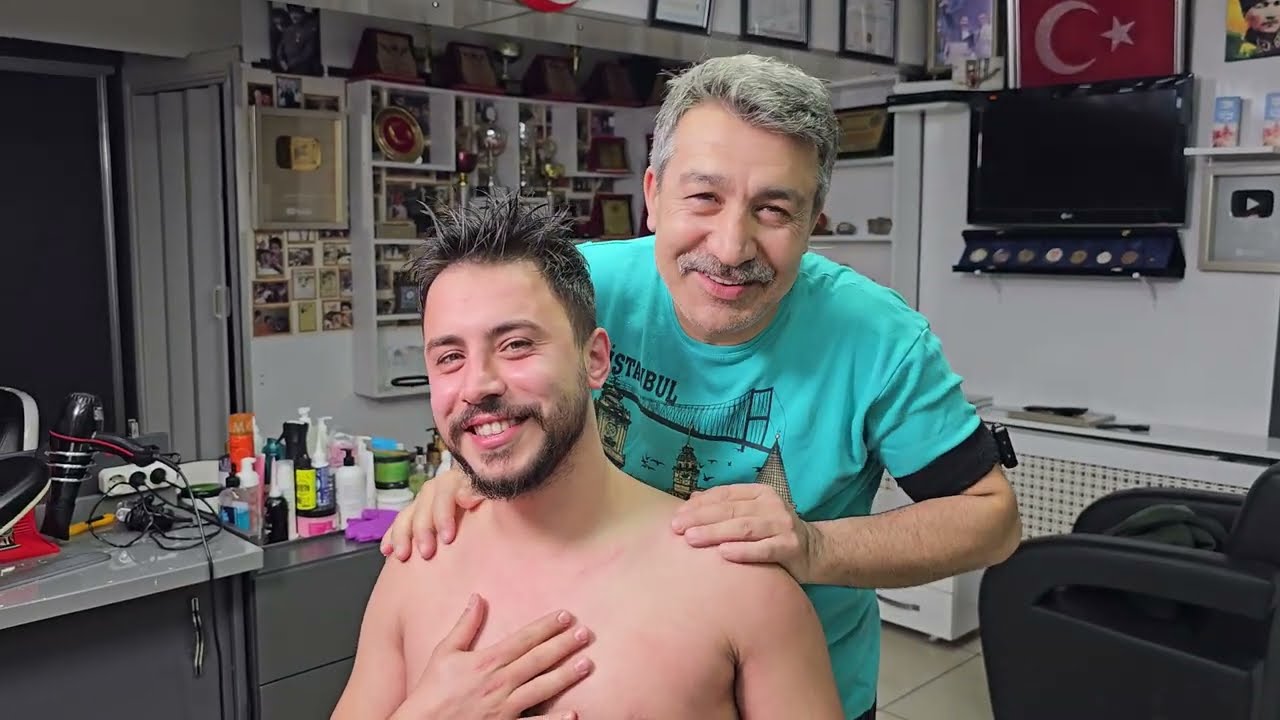 REAL BARBER SHOP EXPERIENCE! RELAXING TURKISH MASSAGE AND SKIN CARE