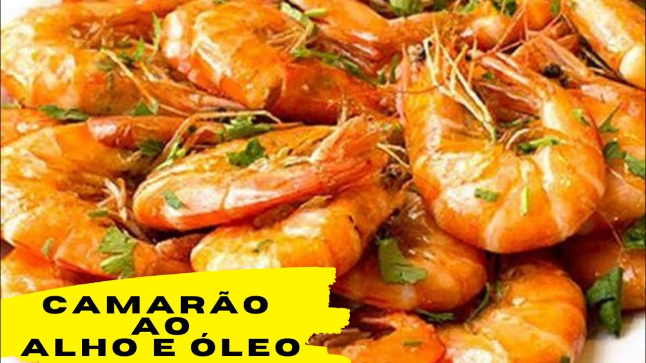 CAMARÃO NO ALHO E ÓLEO crocante igual ao de boteco