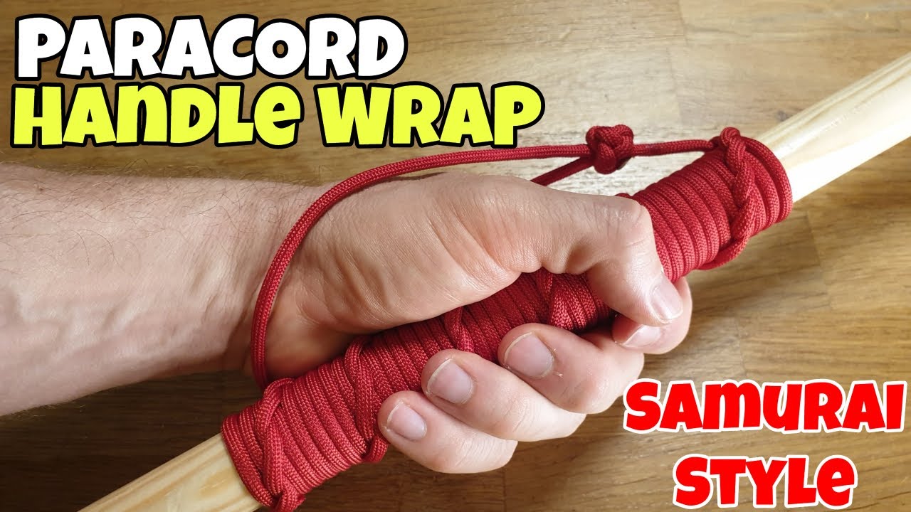 Making a paracord handle wrap with loop for walking stick or anything else - easy tutorial DIY #004