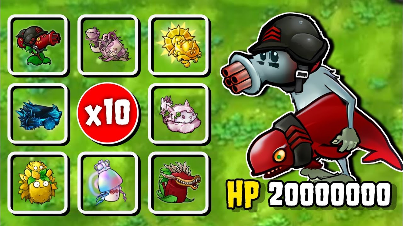 10 Fusion Plants VS 20Million-HP 😱 Cherry Machine - Who Will Win? | PvZ Challenge 