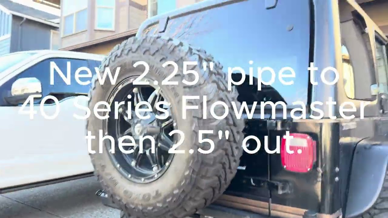 Jeep Exhaust Note - 4.2 Inline 6 Flowmaster #jeepwrangler #exhaustsound