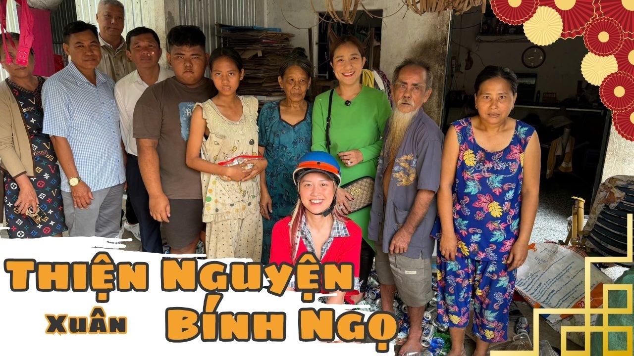 CÁT TƯỜNG và CON GÁI trao LÌ XÌ đầu năm cho CÁC HỘ khó khăn TẾT BÍNH NGỌ