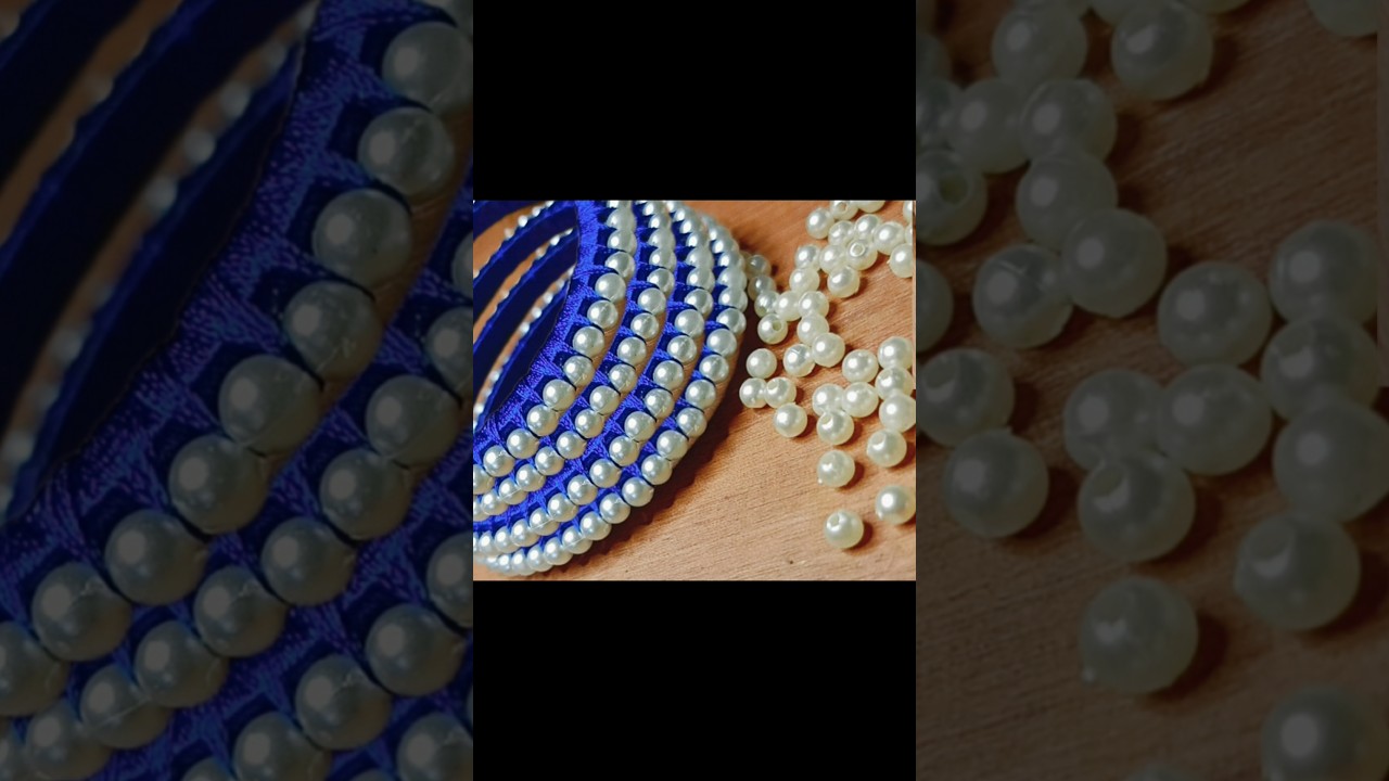 Silk thread pearl bangles  #diyhandmadejewellery #trending #jewellerydiy #bangles #silkthreadbangles