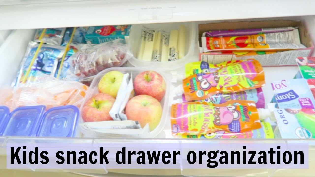 Organize With Me: Kids Snack Drawer! Favorite Snacks for Kids!