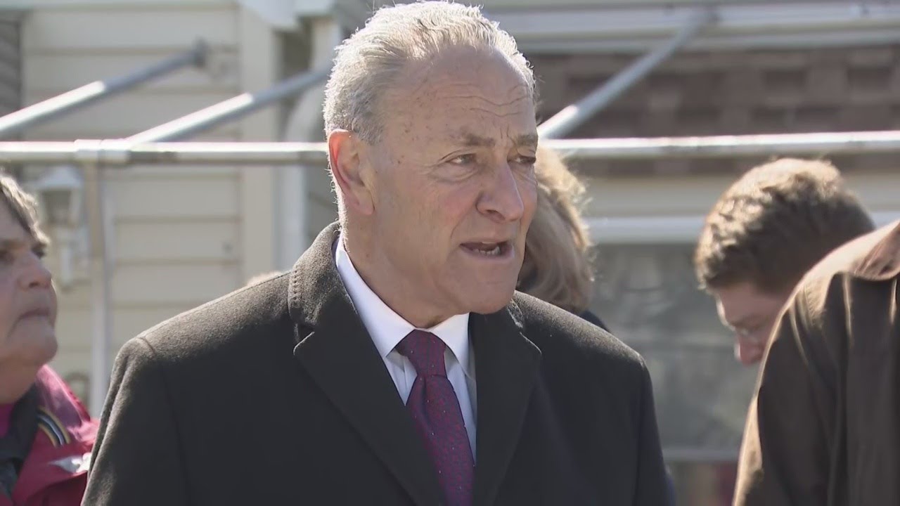 Sen. Charles Schumer News Conference On Flood Insurance