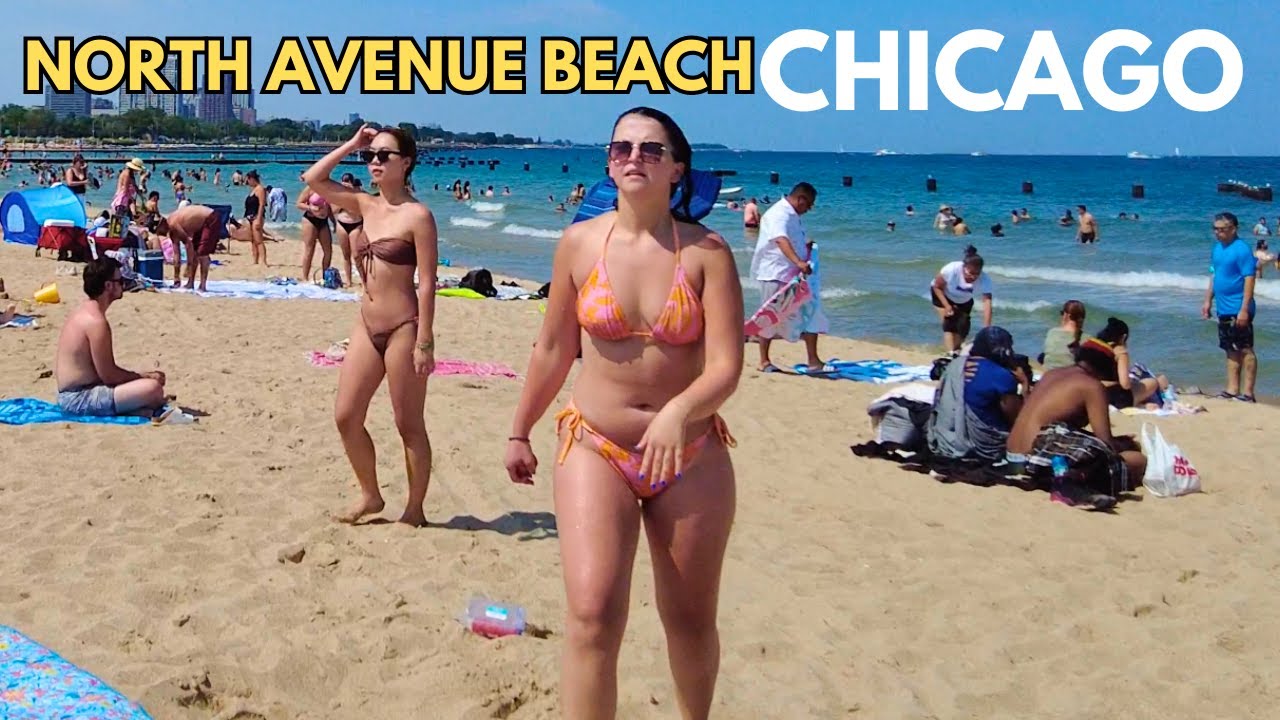 Chicago North Avenue Beach Walking Tour - Summer Time on Sunday | August 4, 2024 | 4k