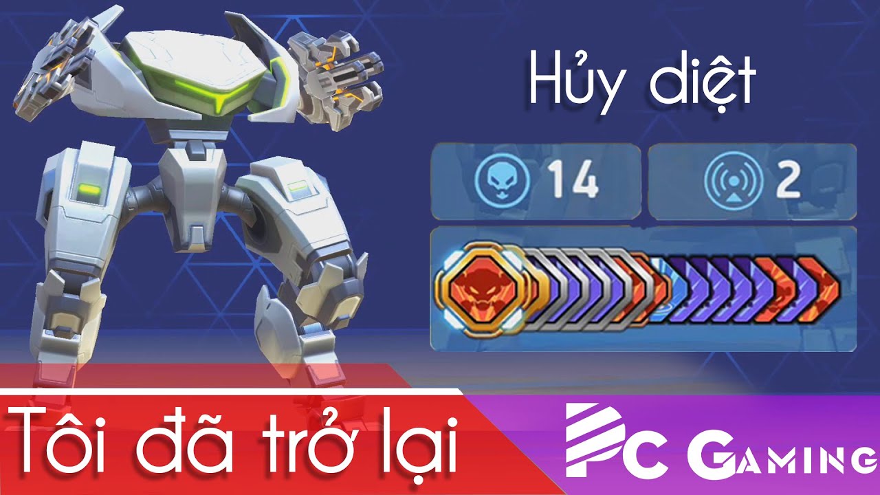 [ Mech Arena VN# 132 ] Robot mới Stalker with Disc Launcher 12 - kẻ theo dõi - Kẻ bám đuôi.