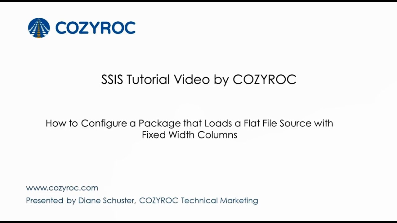 How to Load Data from a Fixed Width File  - #SSIS tutorials for Beginners by #COZYROC