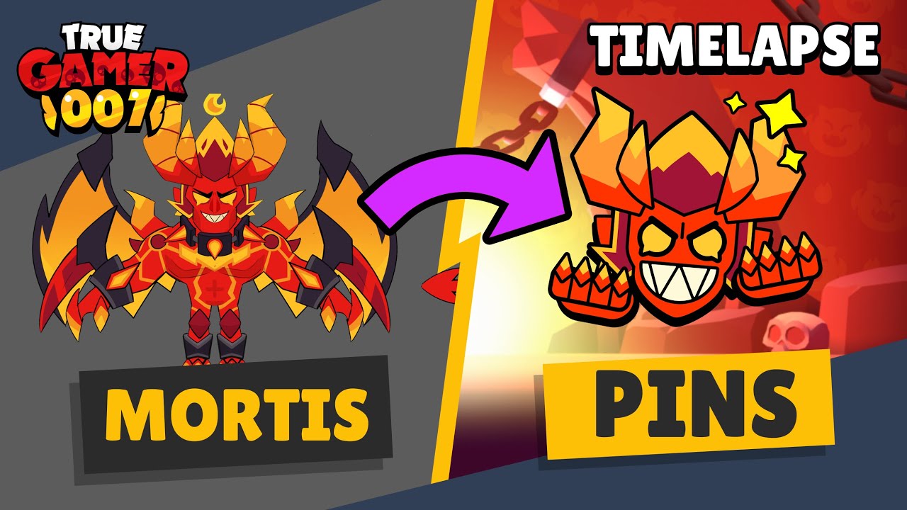 How I made DEMON MORTIS Pins for Brawl Stars | #Demonmortis