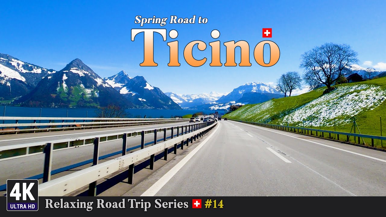 Relaxing Road Trip Series in Switzerland 🇨🇭 Ep#14 - Scenic Motorway From Nidwalden To Biasca Ticino
