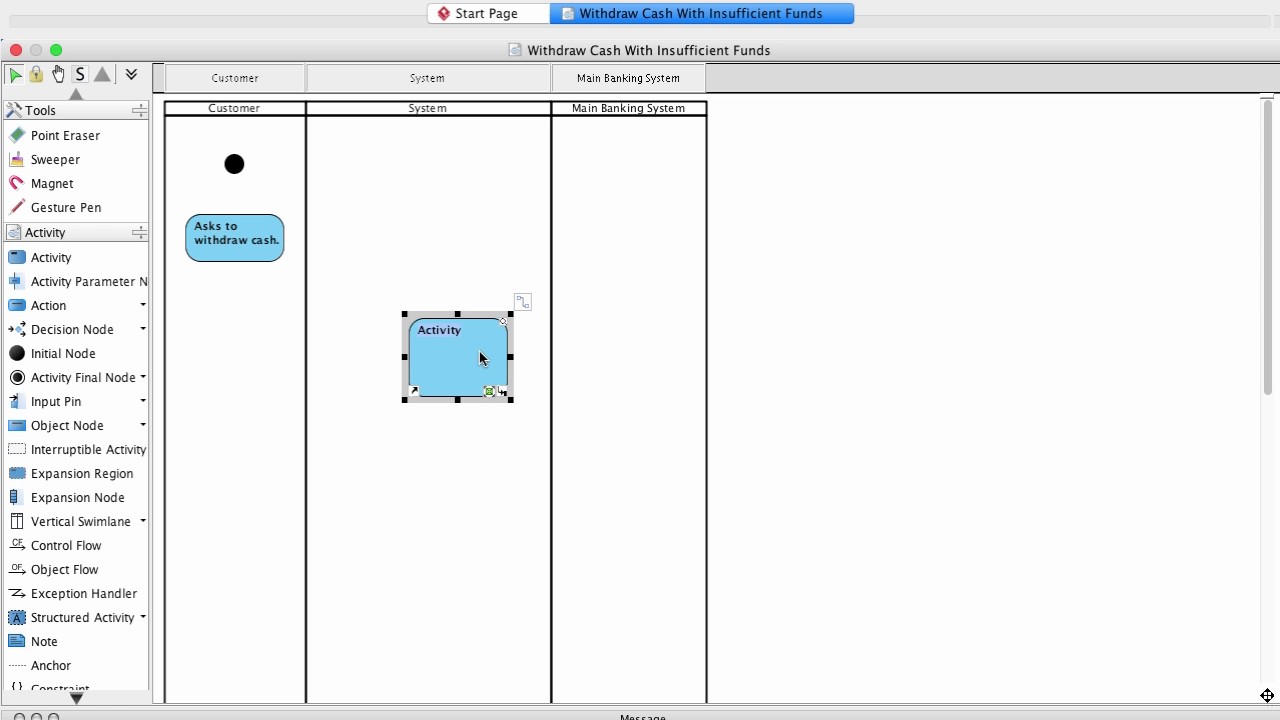 Tutorial: INFOST 340 Activity Diagram for Use Case Scenario - Visual Paradigm