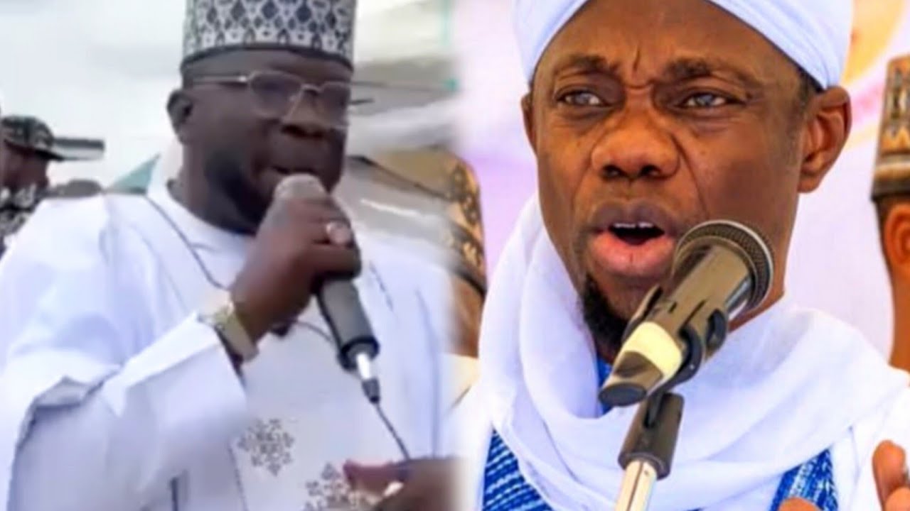 SHEIKH ISSA BABA OTE SOLATY WITH MUFTI  ILORIN SHEIKH SULAIMAN FARUQ ONIKIJIPA AT AYIKIOLA PETROLEUM