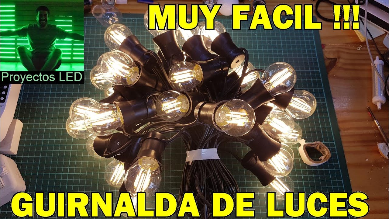 Mas facil, imposible. guirnalda de luces