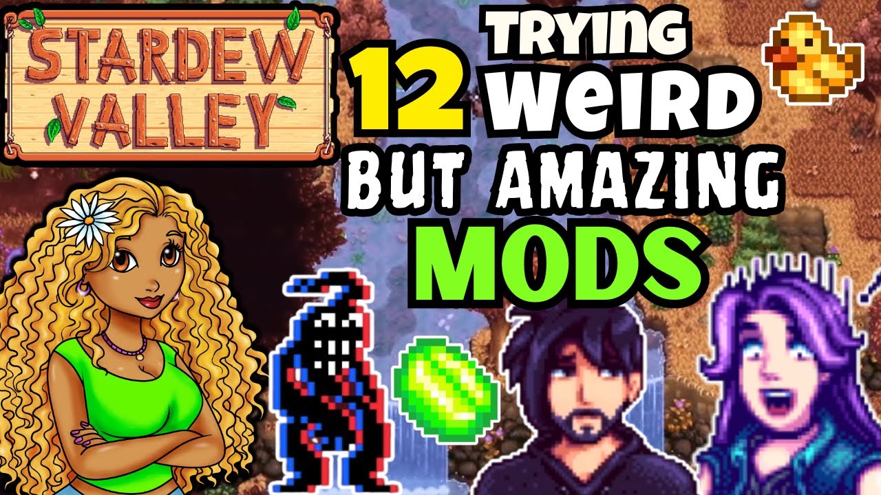 Пробую 12 странных (но потрясающих!) модов для Stardew Valley в своей игре.