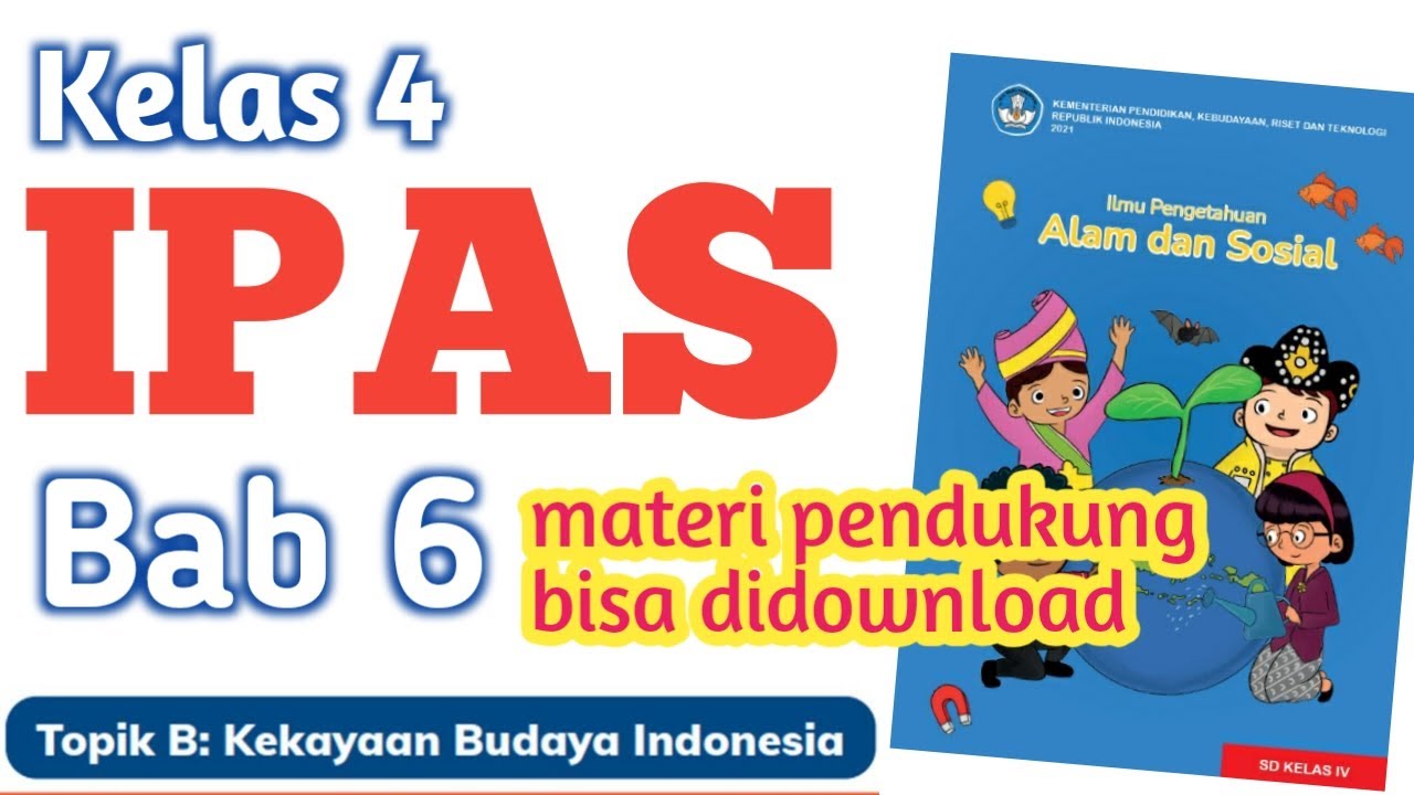IPAS KELAS 4 BAB 6 INDONESIAKU KAYA BUDAYA || TOPIK B KURIKULUM MERDEKA