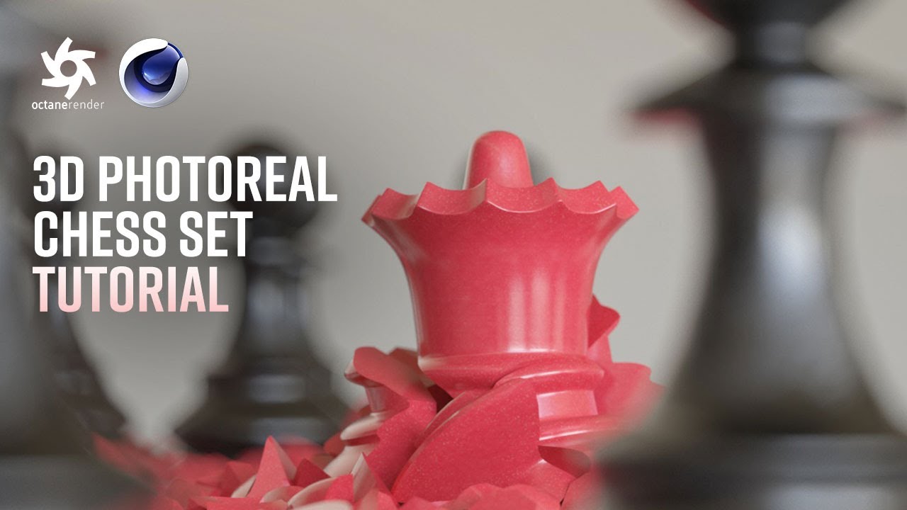 3D Chess Set in Cinema 4D & Octane Render