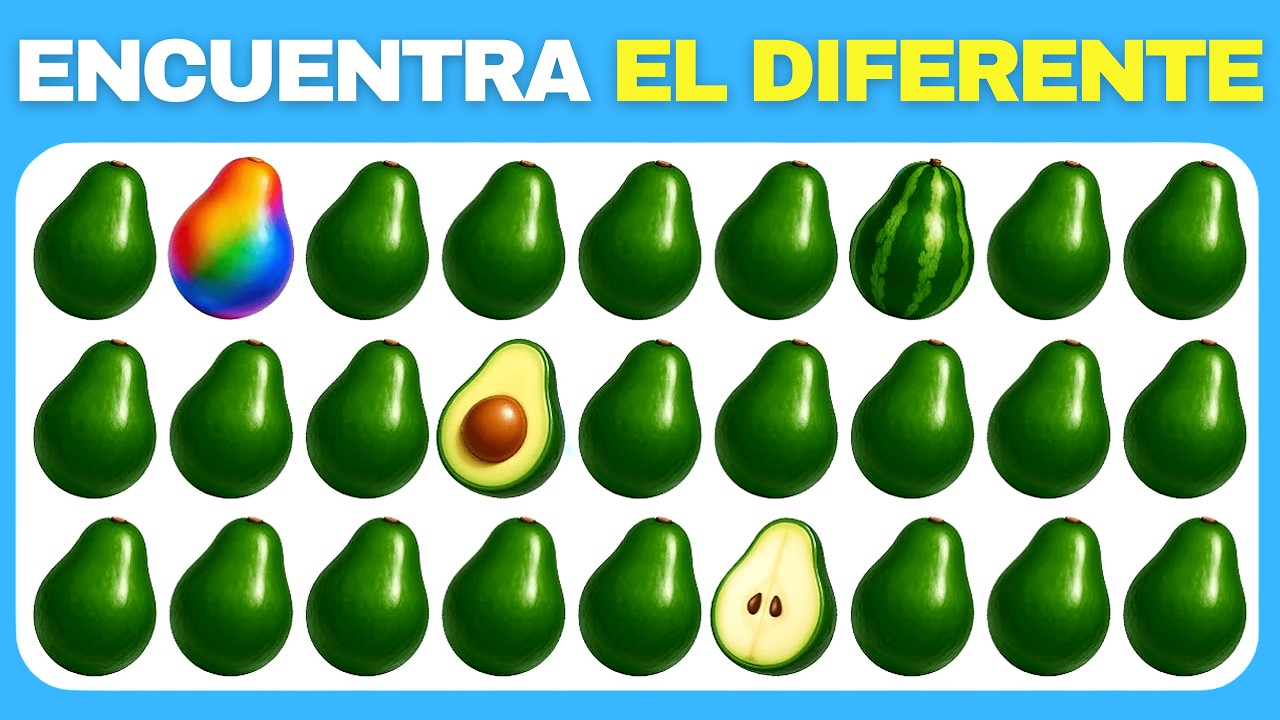¿Cuál Es El Diferente? Edición fruta 2 🥝🍓🍒  | Reto Sabio