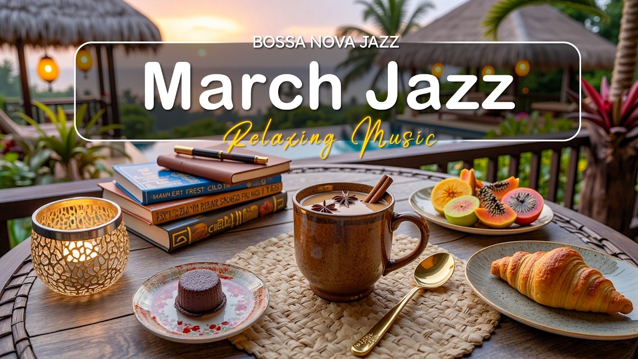 Cozy Jazz Piano ☕ Elegant March Jazz at Coffee Shop | Positive Bossa Nova for Peaceful Moments