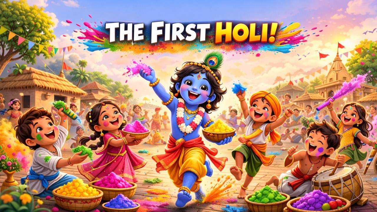 How Krishna Started Holi | The First Holi Ever!