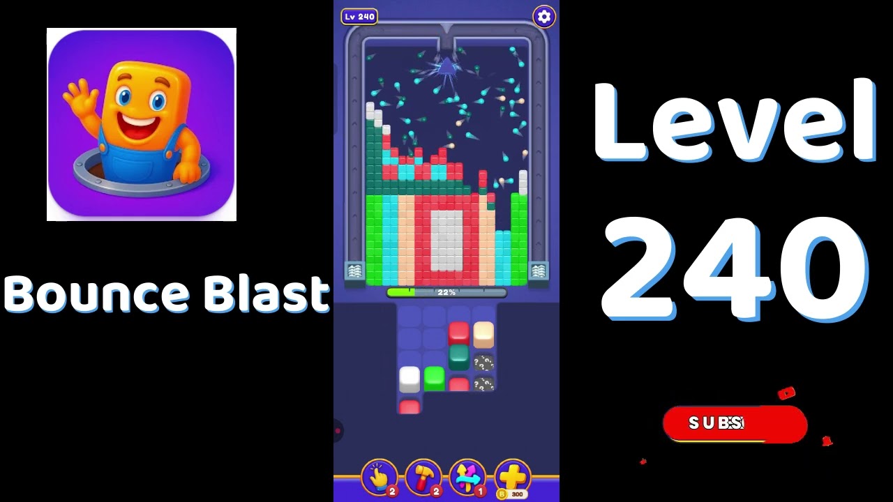 Bounce Blast Level 240 Walkthrough 🎮💥 | Tricky Ball Puzzle Solution | Go Answer
