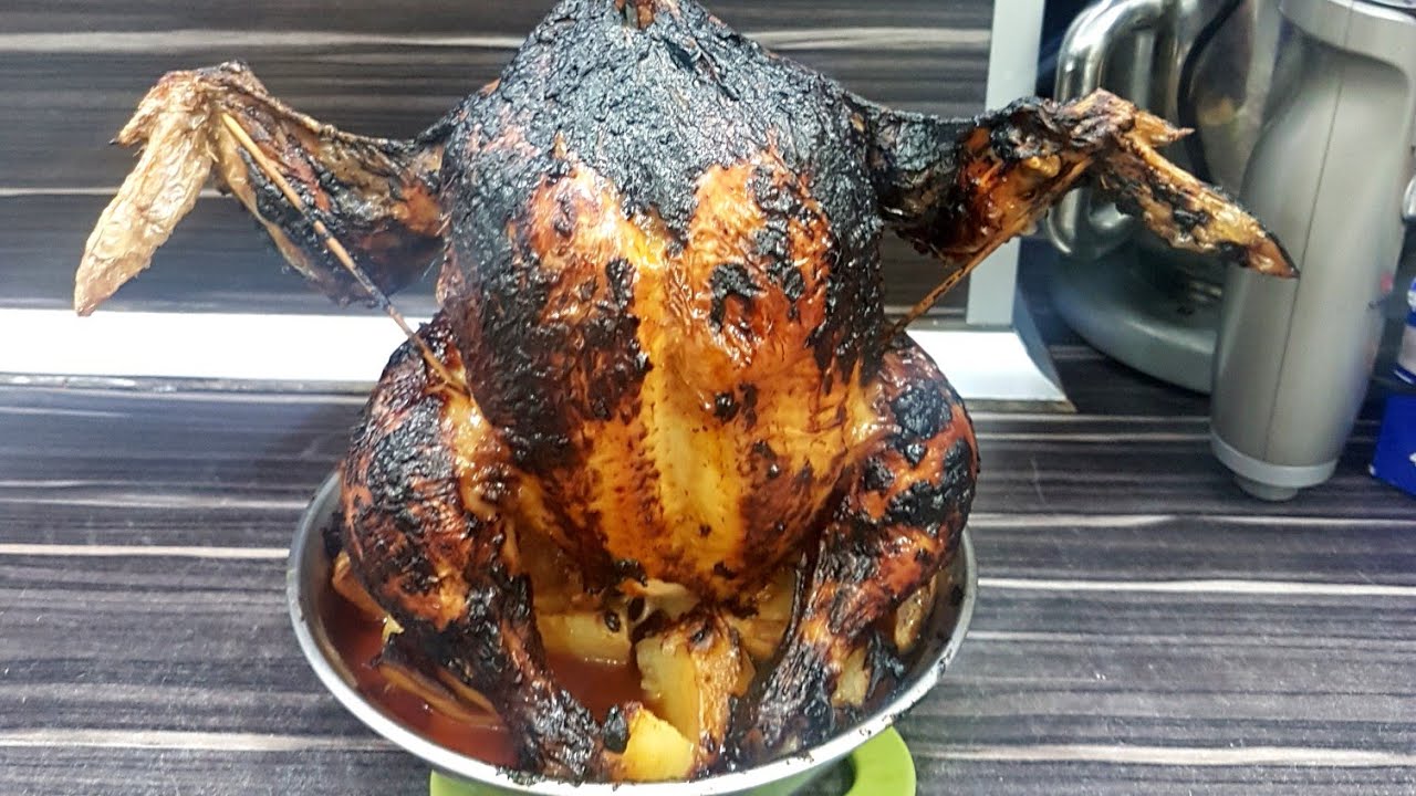 TENEKEDE TAVUK LEZZETİ EVİNDE (Fırında Bütün Tavuk Tarifi) (Barbekü Soslu Bütün Tavuk)